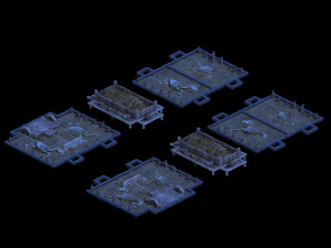 underground palace-funeral-horse-food trough 20 3D Model