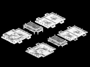 underground palace-funeral-horse-food trough 20 3D Model