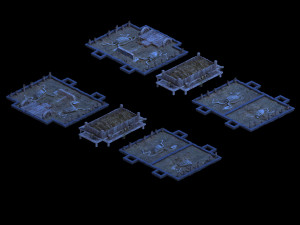 underground palace-funeral-horse-food trough 20 3D Model