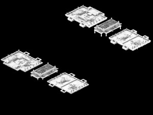 underground palace-funeral-horse-food trough 20 3D Model