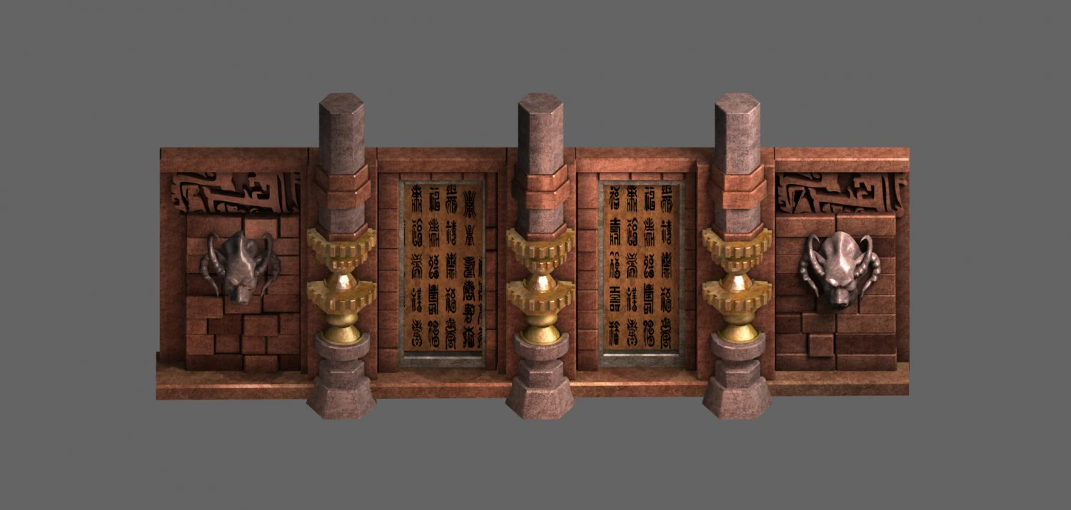 underground city-wall 3D Model .c4d .max .obj .3ds .fbx .stl .blend 