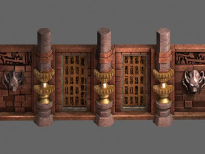 yeraltı şehir duvarı 3D Model