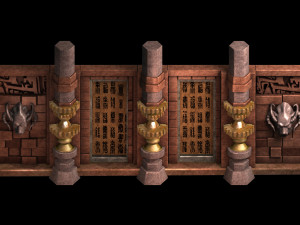 underground city-wall Modello 3D