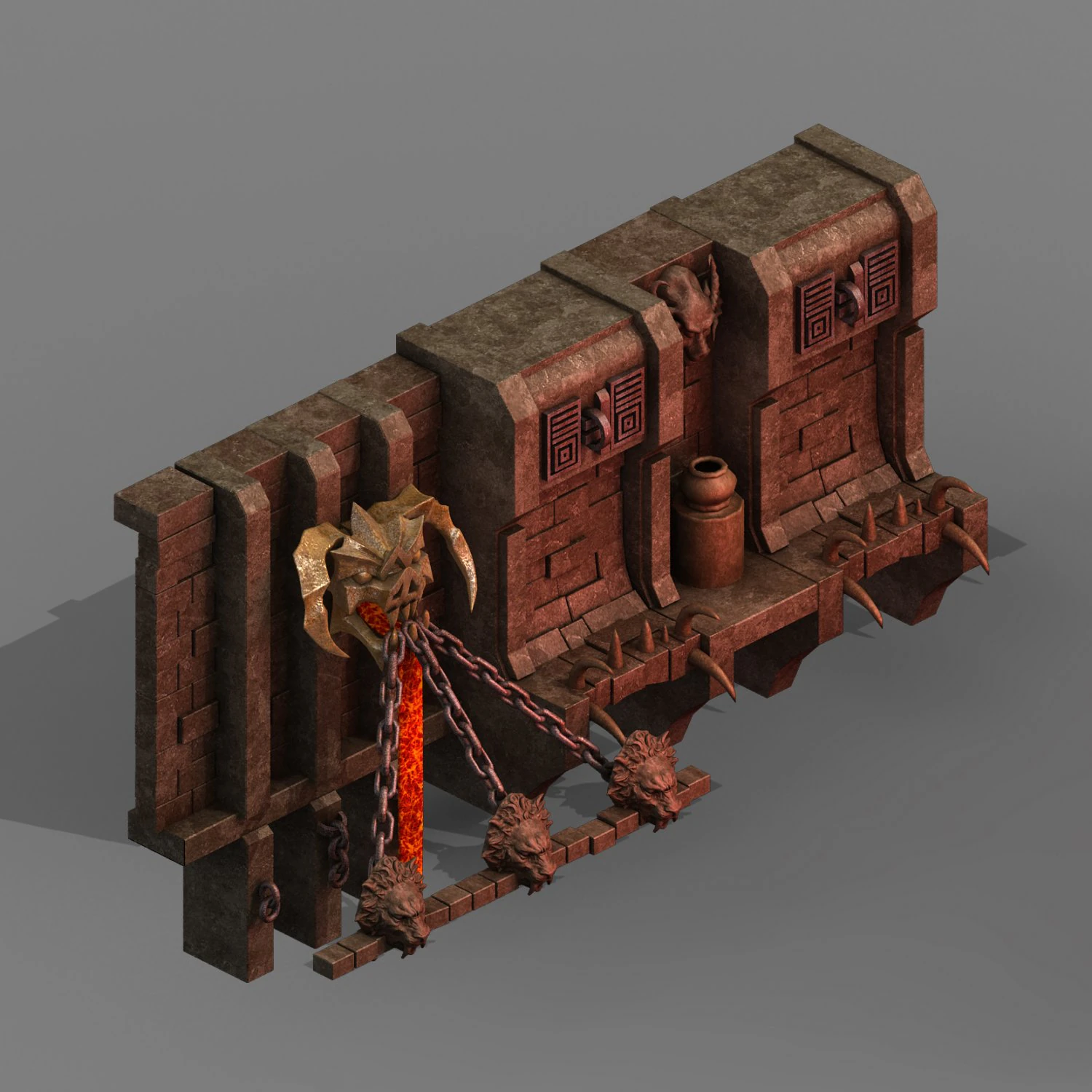 underground city-wall 03 3D Model .c4d .max .obj .3ds .fbx .stl .blend 