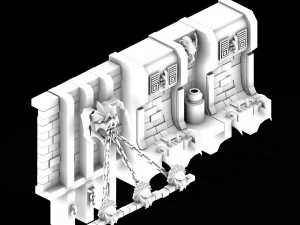 underground city-wall 03 3D Model