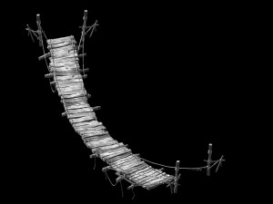 suspension bridge-plank-rope-bridge 3D Model