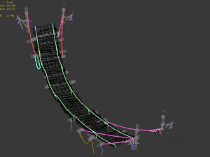 suspension bridge-plank-rope-bridge 3D Model