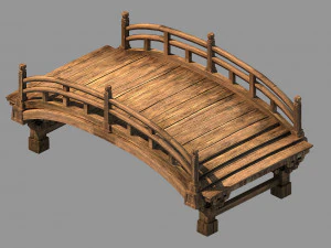 wschodni most miejski-drewniany Model 3D