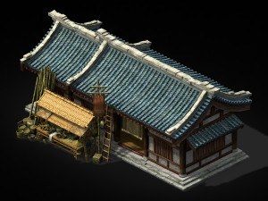 east city-grocery store Modello 3D