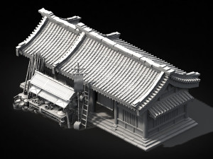 east city-grocery store Modello 3D