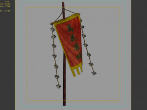vacation-pavilion-wanhua inn-flag 01 3D 模型