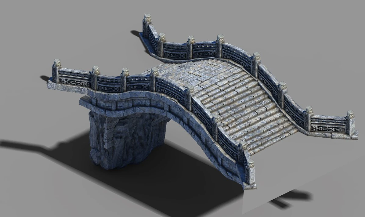 emei school-stone-bridge 158 3D Model .c4d .max .obj .3ds .fbx .stl .blend 