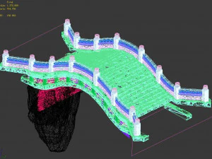 emei school-stone-bridge 158 3D Model