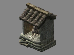 fengdu-temple-stone lion-religion 3D Model