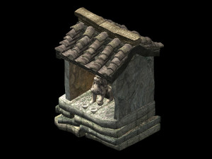 fengdu-temple-stone lion-religion 3D Модель