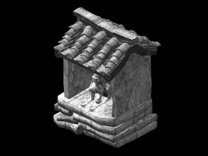 fengdu-temple-stone lion-religion 3D Модель