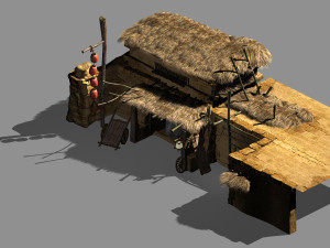 axe gang-desert-horse thief residence Modelo 3D