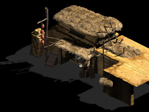 axe gang-desert-horse thief residence 3Dモデル