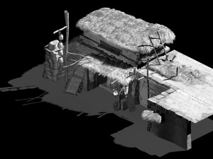 axe gang-desert-horse thief residence 3Dモデル