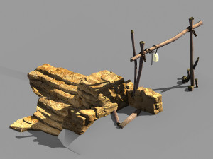axe gang-desert-horse pile 32 3D-Modell