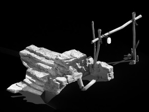 axe gang-desert-horse pile 32 Modello 3D