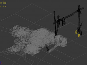 axe gang-desert-horse pile 32 Modello 3D