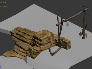 axe gang-desert-horse pile 32 Modello 3D