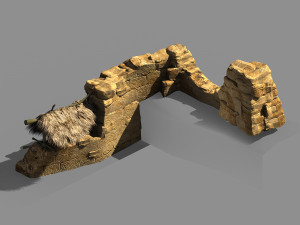 axe gang-desert-enclosure-barrier 32 Model 3D