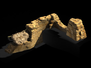 axe gang-desert-enclosure-barrier 32 3D Модель
