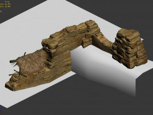 axe gang-desert-enclosure-barrier 32 3D Модель
