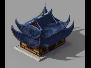 deputy building-gourd-blue house 32 3D Model