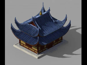 Stellvertretendes Geb&auml;ude &ndash; K&uuml;rbisblaues Haus 32 3D Modell