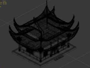 deputy building-gourd-blue house 32 3D Model
