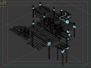 port-cargo-wooden table-ship plate 32 3D Model