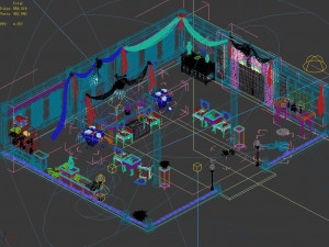 gao laozhuang-front hall-interior 02 Modelo 3D