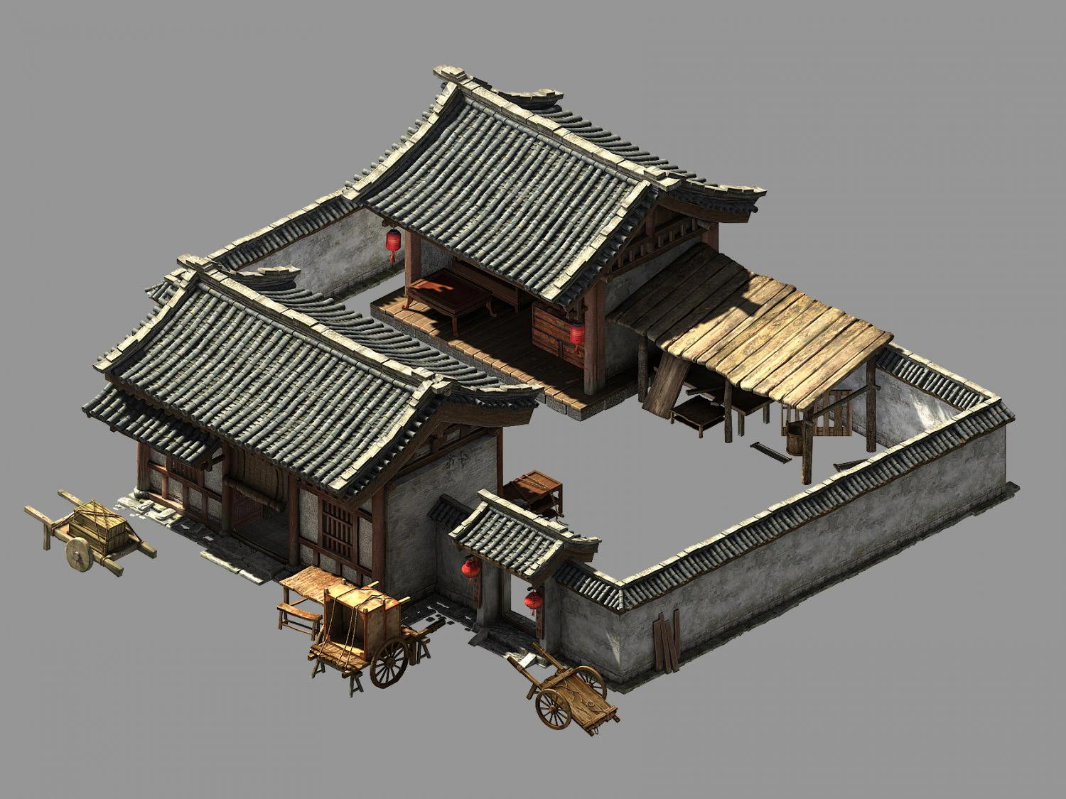 craftsman-lubanfang 12 3D Model .c4d .max .obj .3ds .fbx .stl .blend 