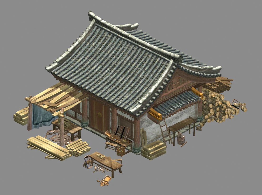 craftsman-lumber yard 12 3D Model .c4d .max .obj .3ds .fbx .stl .blend 