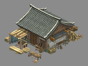 Handwerker-Holzplatz 12 3D Modell