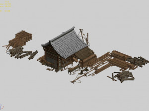 craftsman-lumber yard 13 Model 3D