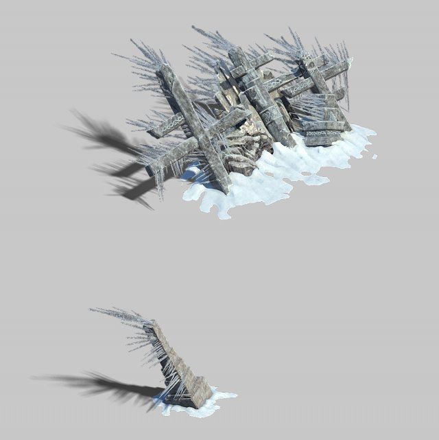 public map-big stone stele-extreme cold 32 3D Модель .c4d .max .obj .3ds .fbx .stl .blend 