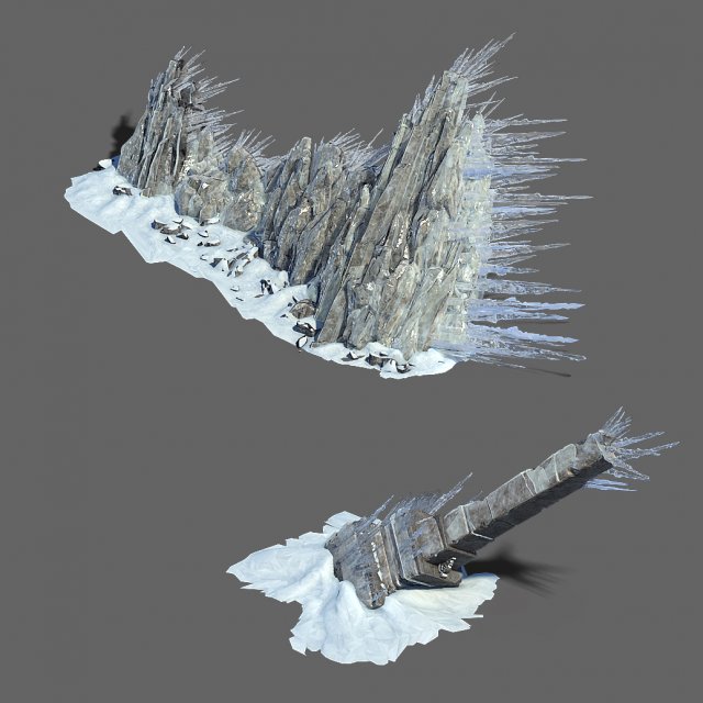 map-big stone stele-extreme cold-stone mountain 12 Model 3D .c4d .max .obj .3ds .fbx .stl .blend 