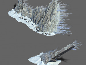 map-big stone stele-extreme cold-stone mountain 12 Modelo 3D
