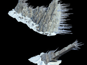 map-big stone stele-extreme cold-stone mountain 12 Model 3D