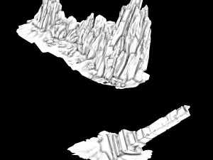 map-big stone stele-extreme cold-stone mountain 12 Model 3D