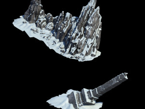 map-big stone stele-extreme cold-stone mountain 12 Model 3D