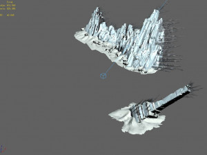 map-big stone stele-extreme cold-stone mountain 12 Model 3D