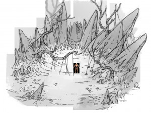 public map-mountain-dead tree-spider web Model 3D