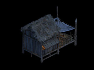 public map-snow-chalet 31 3D Model