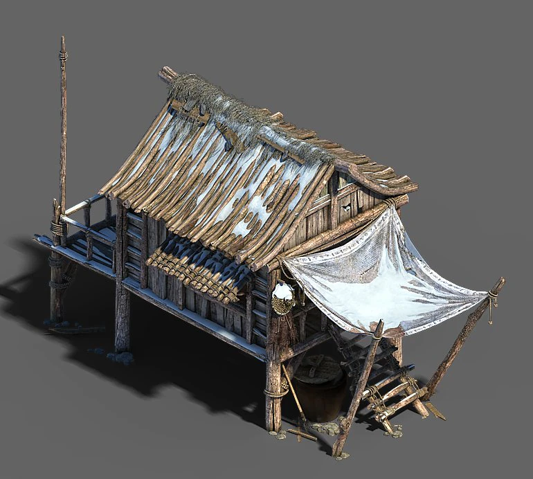 public map-snow-chalet 32 3D Model .c4d .max .obj .3ds .fbx .stl .blend 