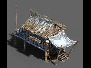 mapa p&uacute;blico-chal&eacute; de neve 32 Modelo 3D